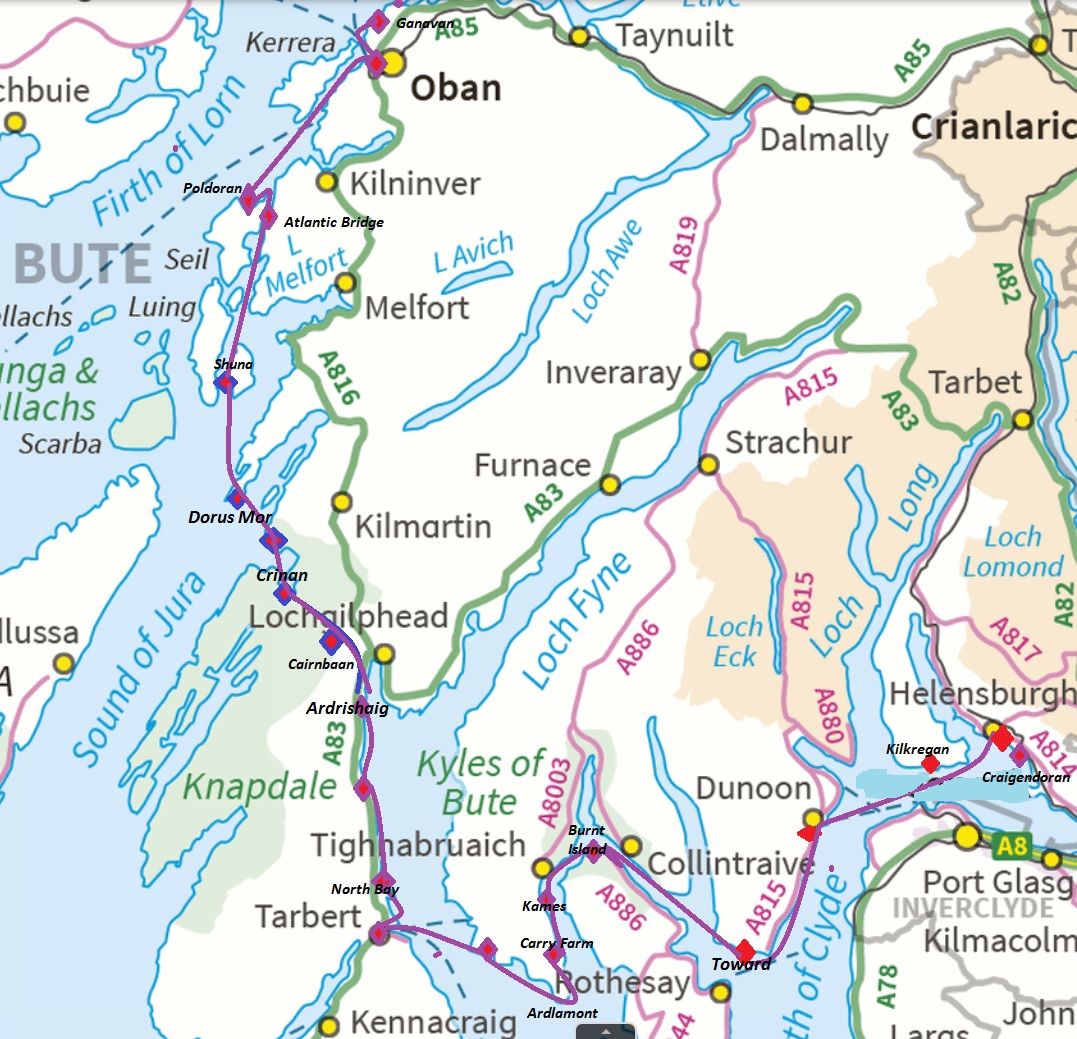 The Argyll Kayak Trail; Sat 4th to Fri 10th May 2019 – Helensburgh CC